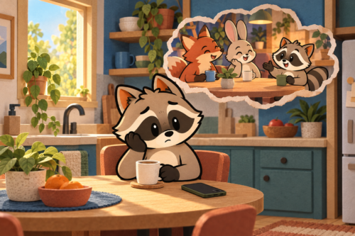 Pache sits at his kitchen table the next morning, thinking about a conversation with friends.