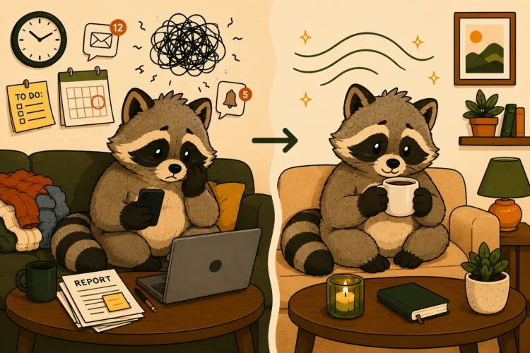     Pache moving from ADHD overwhelm and digital distractions to a calmer, simplified environment