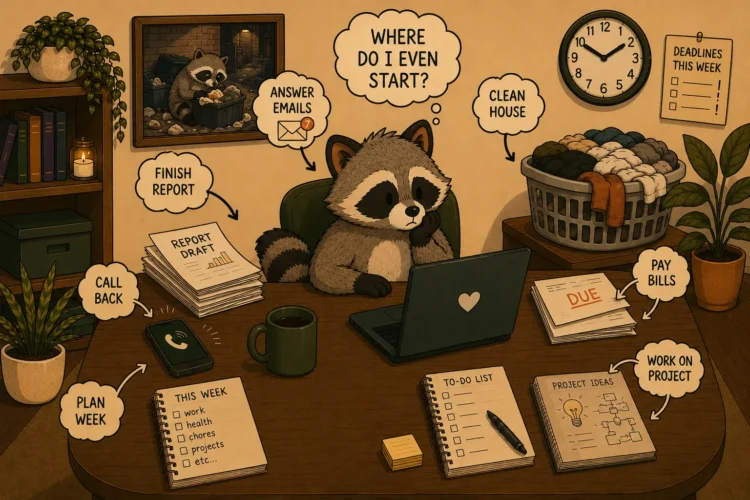 Pache overwhelmed by competing tasks and wondering where to start with ADHD