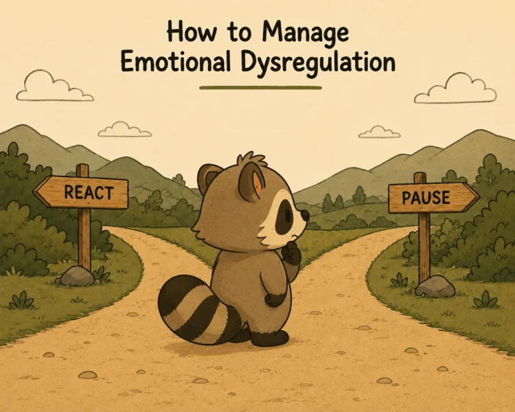 Pache choosing between reacting and pausing to manage ADHD emotional dysregulation