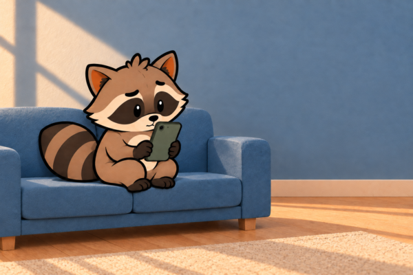 Pache sits on a sofa looking at his phone, hesitating to answer a message.